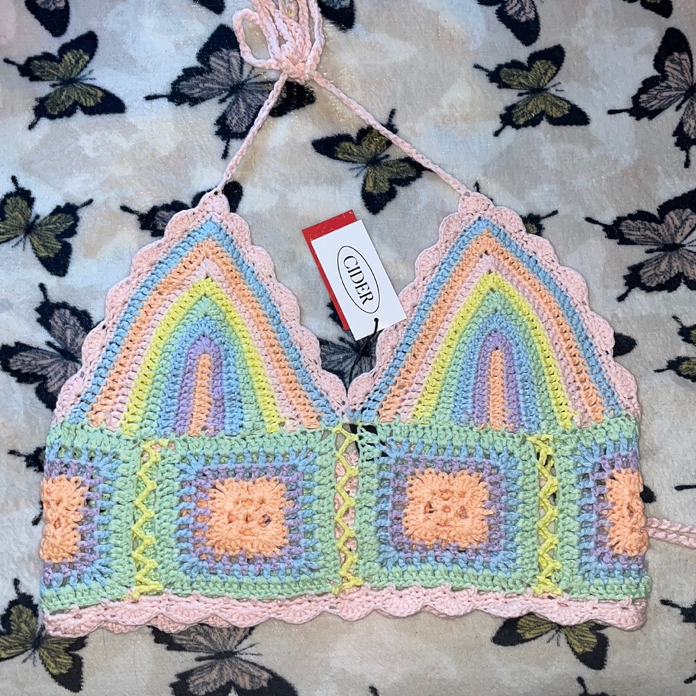 Pastel crochet top